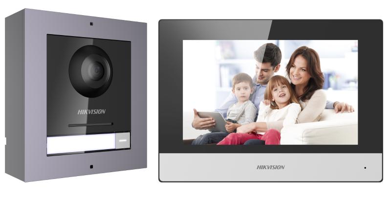 طقم انتركوم فيديو IP Hikvision DS-KIS602 شاشة 7 بوصة وكاميرا 2MP