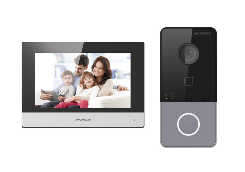 طقم انتركم فيديو IP Hikvision DS-KIS603-P للفلل مع شاشة 7 بوصة
