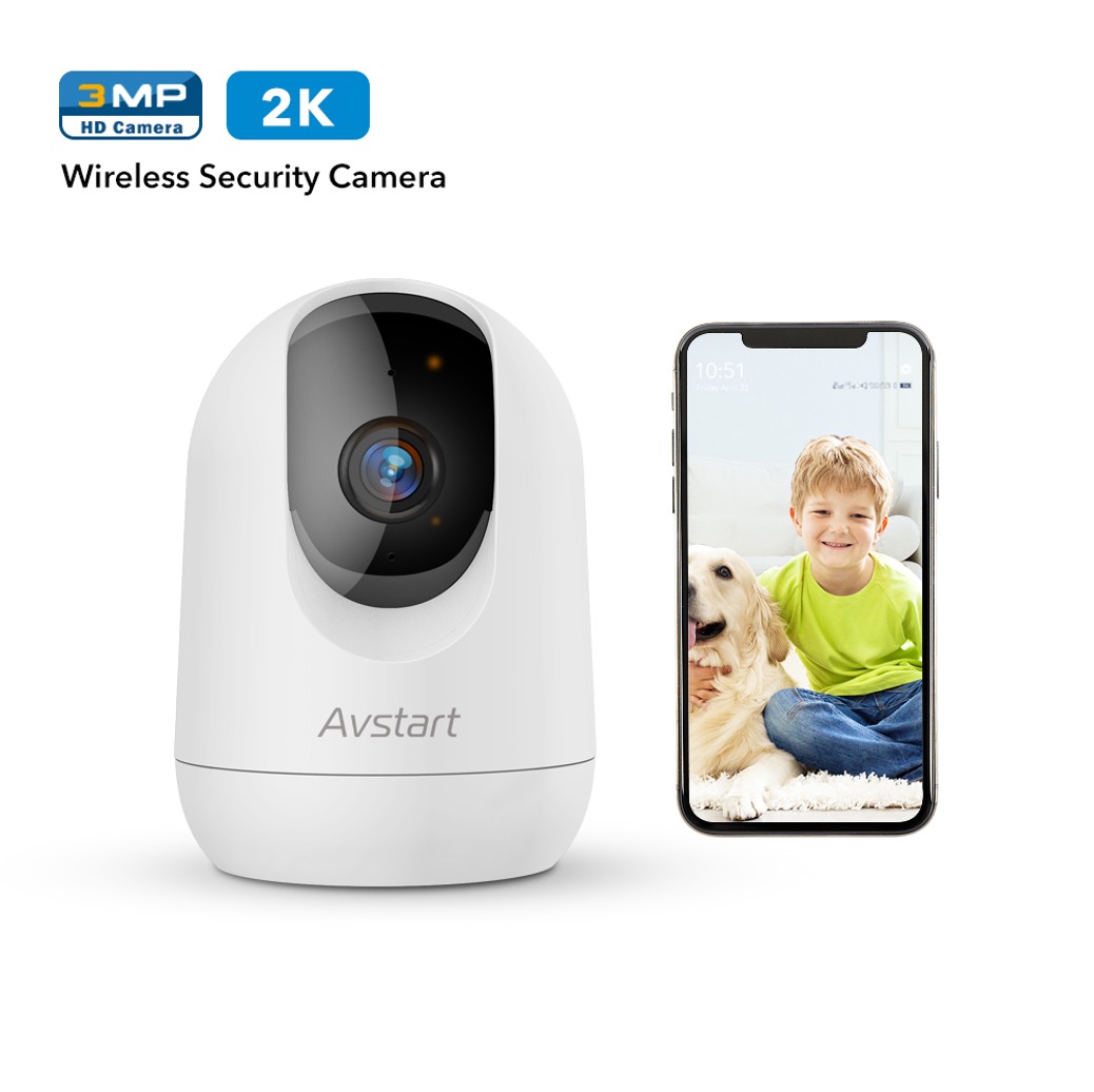 كاميرا مراقبة داخلية Wi‑Fi PK323 متحركة بدقة 3 ميجا